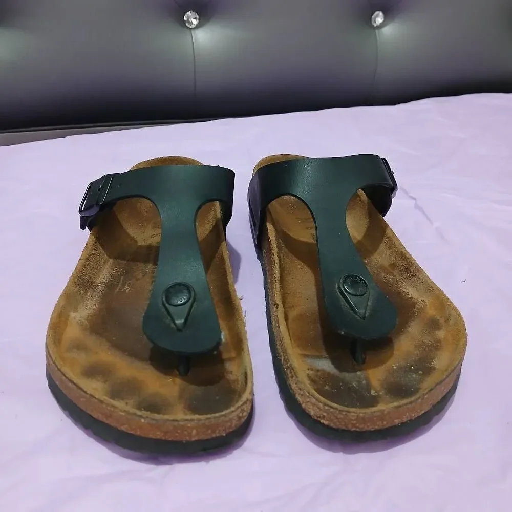 Birkenstock women's size 8 black corkbead sandals